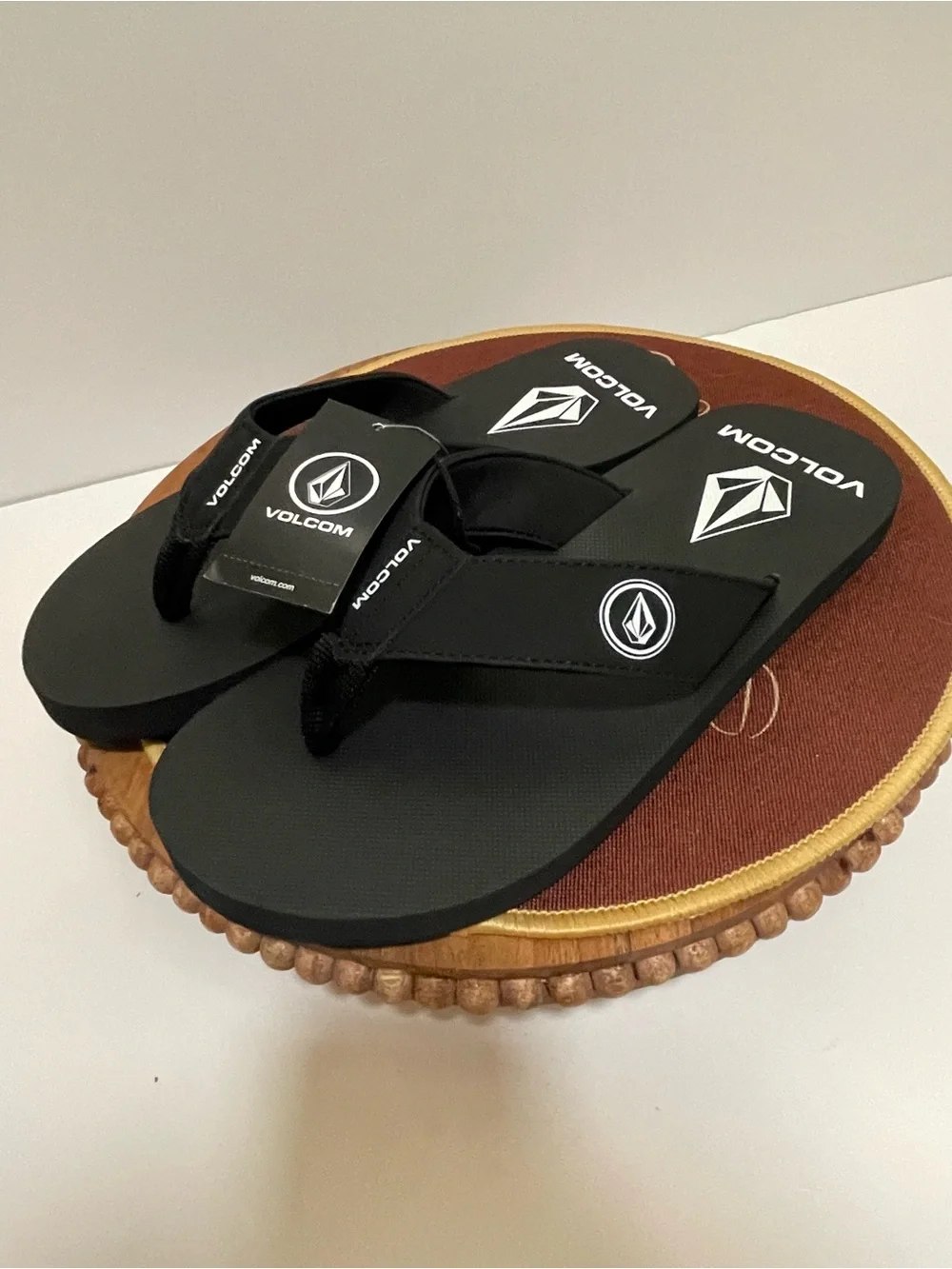 Volcom Black Men's Logo Thong Sandals